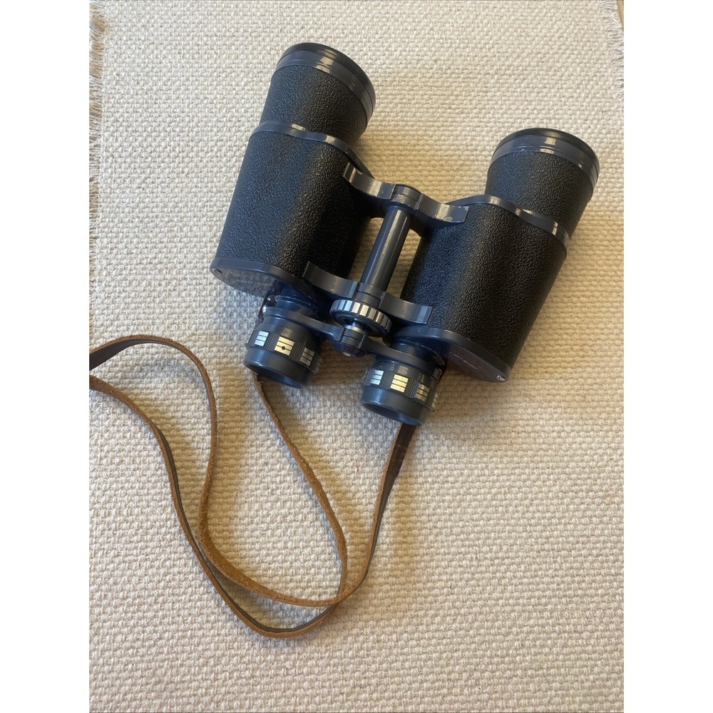 Spalding All American 10 X 50 Binoculars Vintage Black Leather Strap